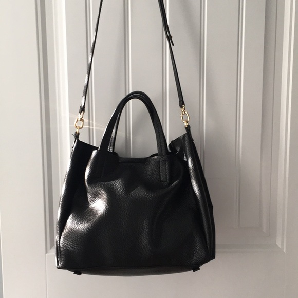 Banana Republic Handbags - Black top handle/cross body bag